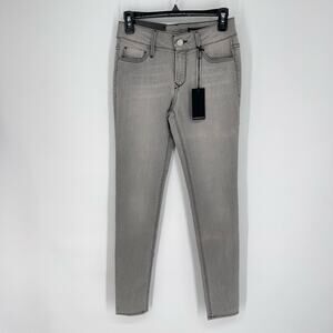 Black Orchid Denim NEW Gray Skinny Jeans Womens Sz 27 SAMPLE Black Star Stretch